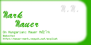 mark mauer business card